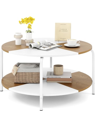 Couchtisch rund 80 cm in Weiß