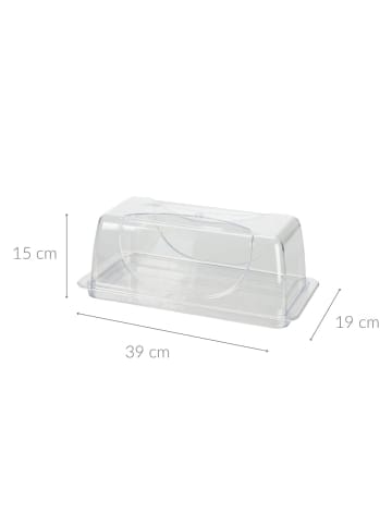Kuchenglocke, Kunststoff in Transparent, 38,5 x 19 x 15 cm