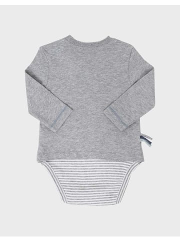 Baby Langarm-Bodyshirt in Grey Melange