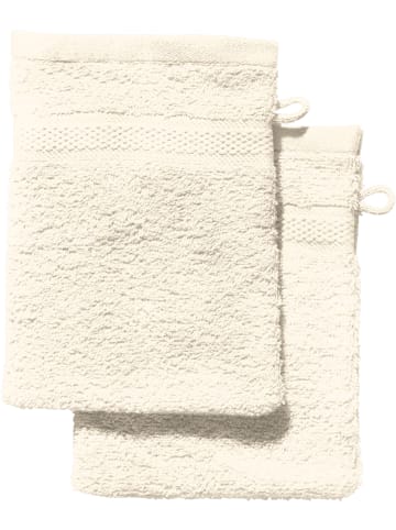 Frottier Waschhandschuh 2er-Pack Chicago in creme