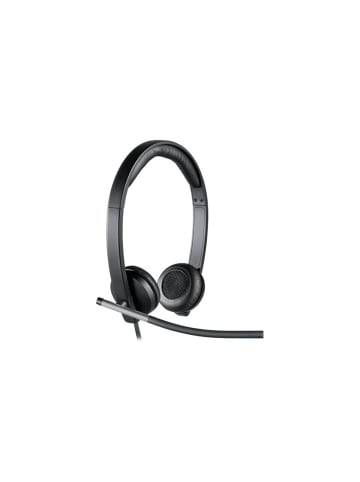 Kabelgebundenes PC Headset - USB Headset mit Bedienelement in Schwarz