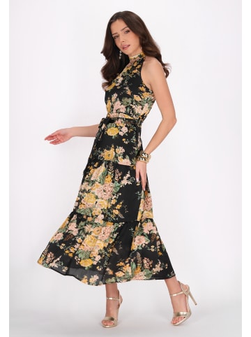 Women Dress in black multicolor