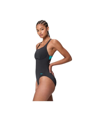 Solid Flex Band Badeanzug Damen in schwarz