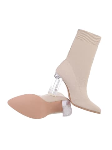 Stiefelette in Beige