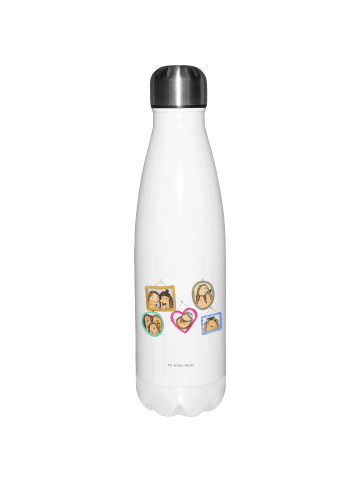 Thermosflasche Igel Familie ohne Spruch in Weiß