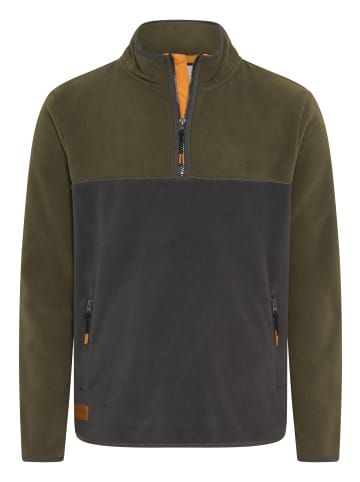 Fleecepullover in khaki/anthrazit