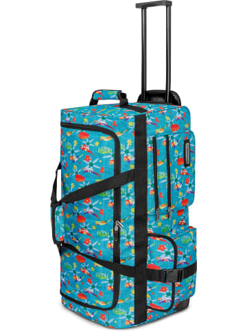 Reisetasche mit 3 Rollen 80 Liter in Tropical