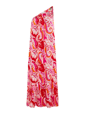 Damen Kleid in Rot Mehrfarbig