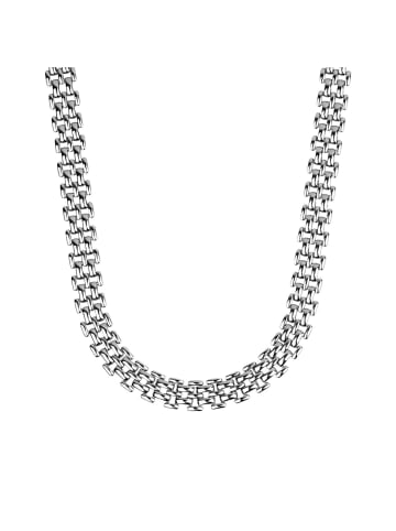 Halskette Edelstahl, IP gold in silber