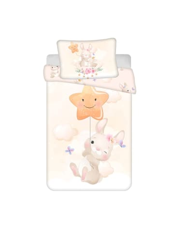 Kinder Bettwäsche-Set – Bettbezug 100x135 cm & Kissenbezug 40x60 cm in Beige