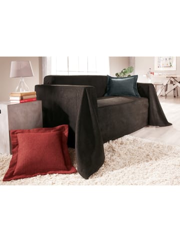 Sessel- u. Sofaüberwurf in braun/schwarz
