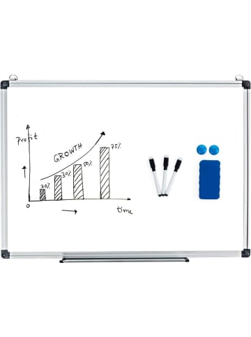 Whiteboard Magnettafel 90x60cm in Weiß