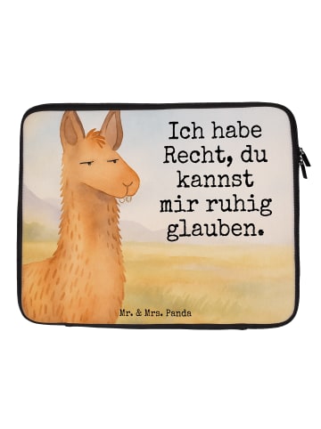 Laptop Tasche Lamakopf Genervt Design mit Spruch in Weiß