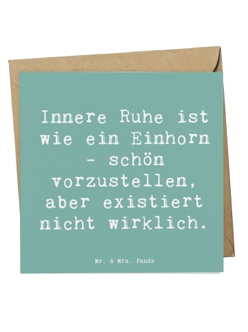Glückwunschkarte Spruch Innere Ruhe mit Spruch in Meeresbrise