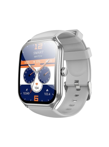 Smartwatch Y28 AMOLED Bluetooth Anrufuhr Silber