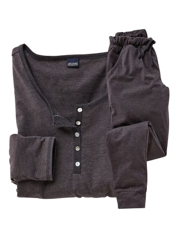 Pyjama in anthrazit-meliert