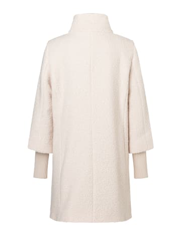 moderner Bouclé-Kurzmantel, Stehkragen in powder cream