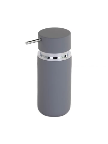 RUBBER Seifenspender, 300 ml in Grau, Ø 6,5 cm