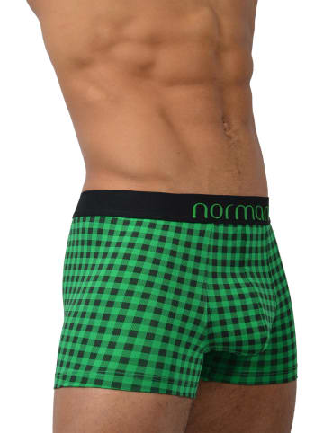 6 Stück Retro Boxershorts aus Baumwolle in Green Check
