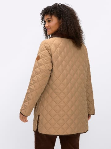 Steppjacke in camel-schoko