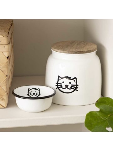 Fressnapf KATZE Emaille Weiß 11 cm