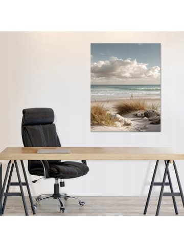 Leinwandbild Strand in Beige