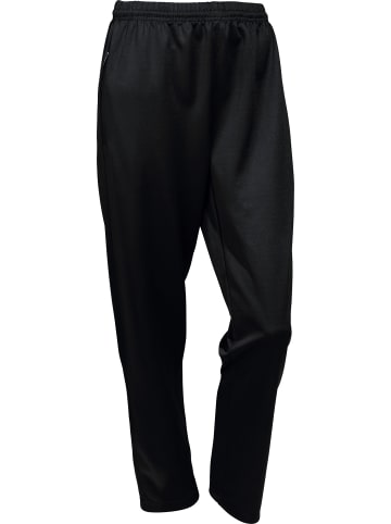 bi-elastisch Interlock-Jersey Freizeithose, lang in schwarz