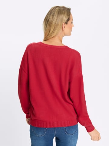 Strickjacke in erdbeere