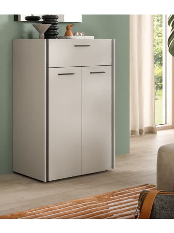 Schuhschrank in kaschmir 75 x 106 cm, Flurschrank mit Soft-Close