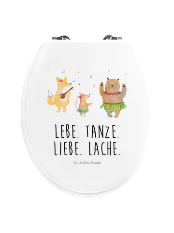 WC Brille Waldtiere Aloha mit Spruch in Weiß