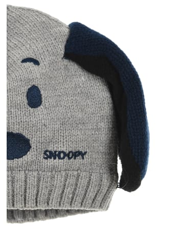 Wintermütze mit Bommel in Grau