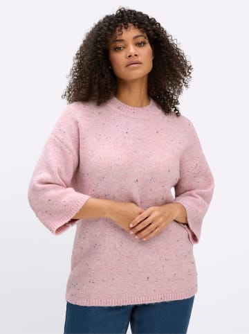 Halbarm-Pullover in hellrosé