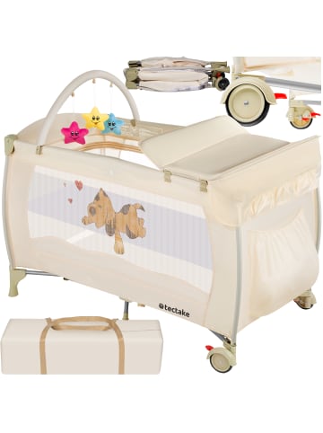 Kinderbett mit Wickelauflage und Transporttasche 132x75x104cm