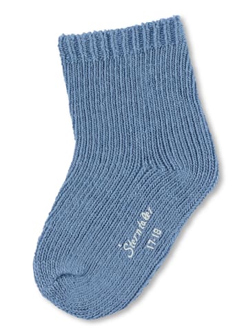 Socken Wolle in mittelblau