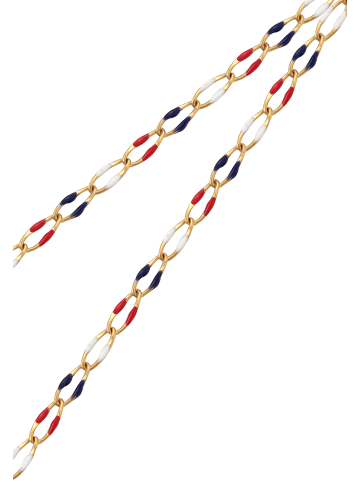 Women Cable Chain Link Bracelet in Gold Multicolor