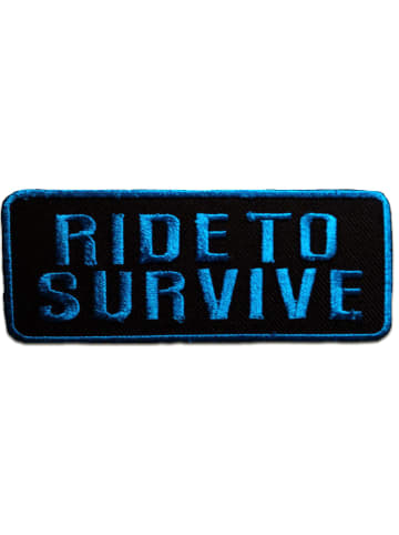 Ride To Survive BikerApplikation Bügelbild inBlau