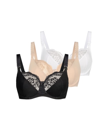 3er Pack: Ungepolsterter Still-BH Anastasia Mama in mehrfarbig