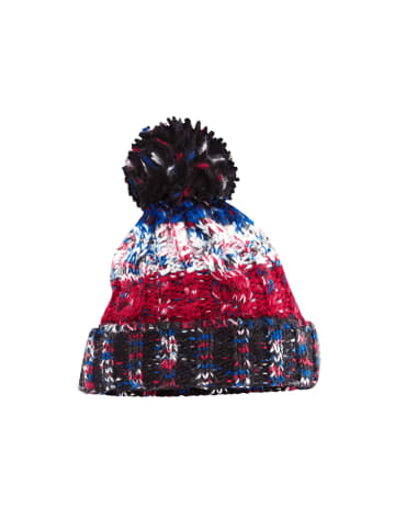 Unisex Strickmütze mit Fleecefutter und Bommel für Damen & Herren in Schwarz