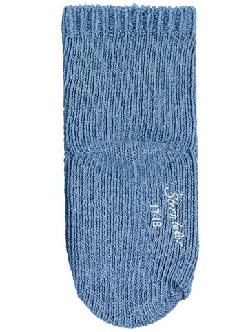 Socken Wolle in mittelblau