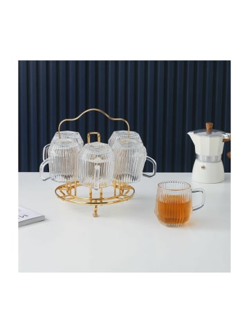 12-Teilig Kaffeeset aus Porzellan 6x Kaffeetasse 6x Untertasse klein w in Weiß
