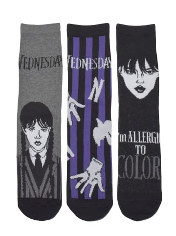 5er Pack Wednesday Socken Sneaker Strümpfe in Mehrfarbig
