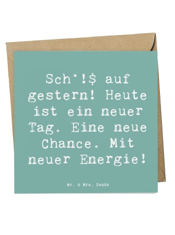 Klappkarte Spruch Selbstzweifel Neuanfang mit S... in Meeresbrise
