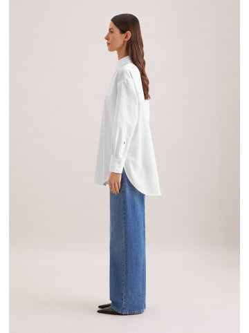 Hemdbluse Oversized in Weiß