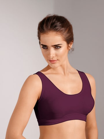 Bustier in aubergine + marine