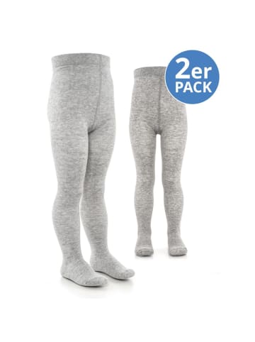 Strumpfhose 2er Pack - Grau Melange in grau