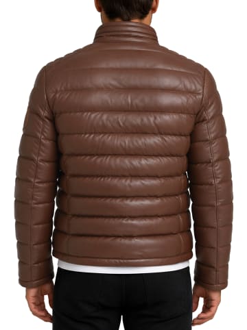 Herren Regular Fit Jacke Echtleder in Cognac