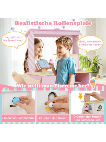 Eiswagen Kaufladen Kinder ab 3 Jahren in Rosa