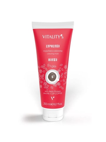 Espresso Haartönung und Pflege für coloriertes Haar - Rosso Farbe rot, 200 ml