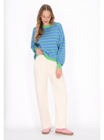 Women Sweater in Blue Stripes
