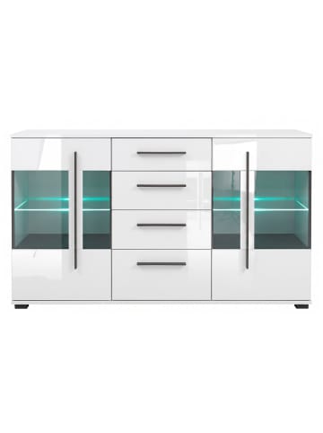 Sideboard Cantara weiß / schwarz 150 / 42 / 86cm